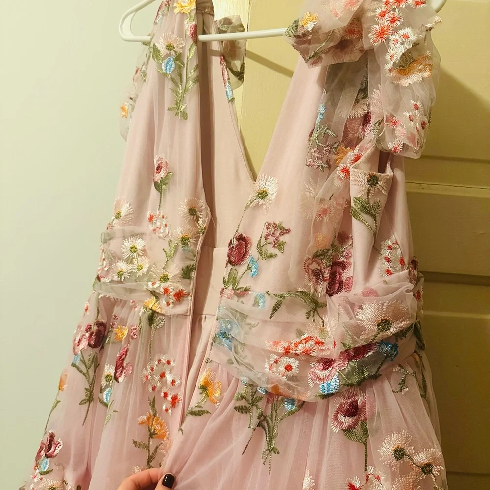 JessaKae Margaret Midi Pink Floral Dress - Picture 5 of 5